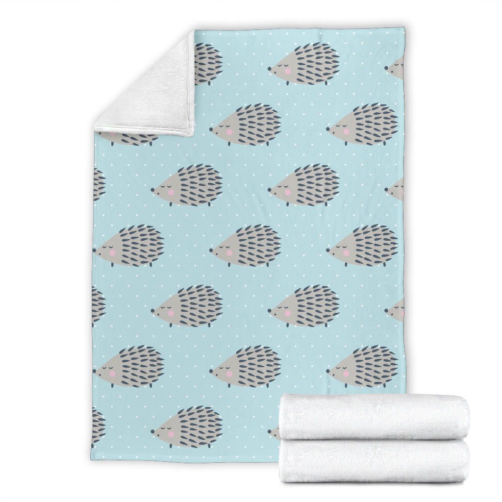 Hedgehog Pattern Print Design 02 Premium Blanket