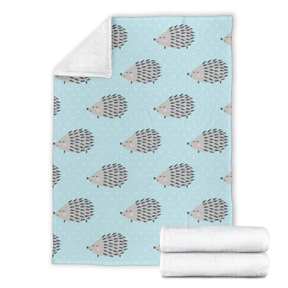 Hedgehog Pattern Print Design 02 Premium Blanket