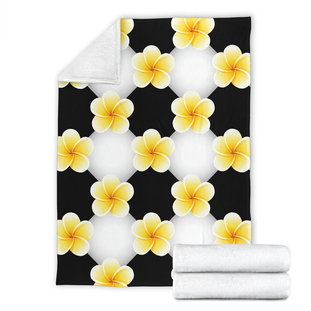 Plumeria Pattern Print Design A04 Premium Blanket