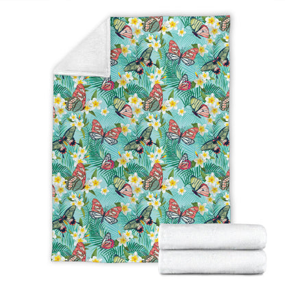 Butterfly Pattern Print Design 09 Premium Blanket