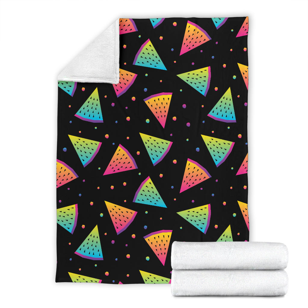 Rainbow Watermelon Pattern Print Design A04 Premium Blanket