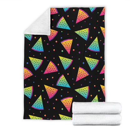 Rainbow Watermelon Pattern Print Design A04 Premium Blanket