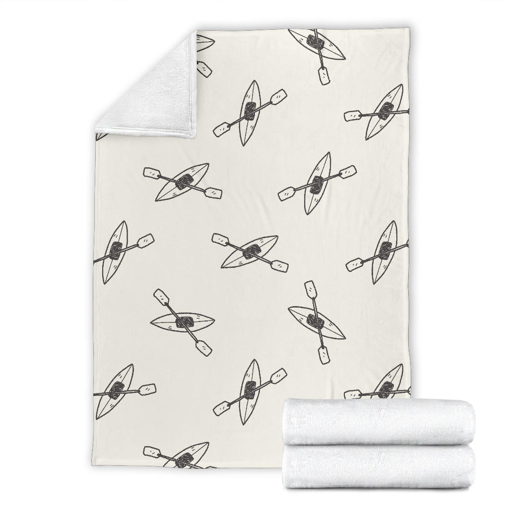 Kayak Pattern Print Design 01 Premium Blanket