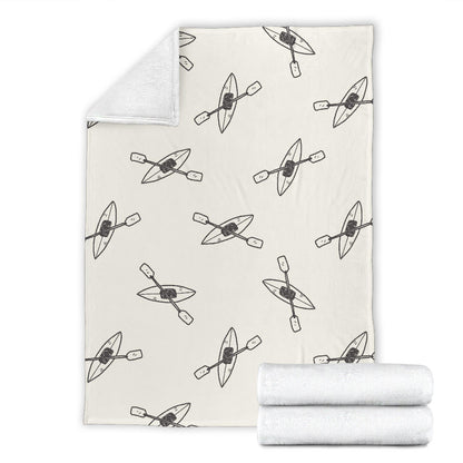 Kayak Pattern Print Design 01 Premium Blanket