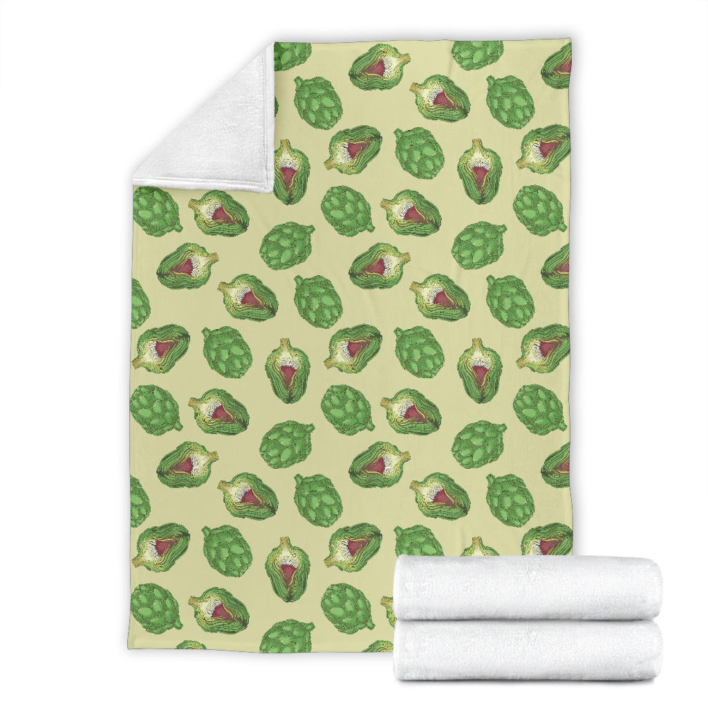 Artichoke Pattern Print Design 03 Premium Blanket