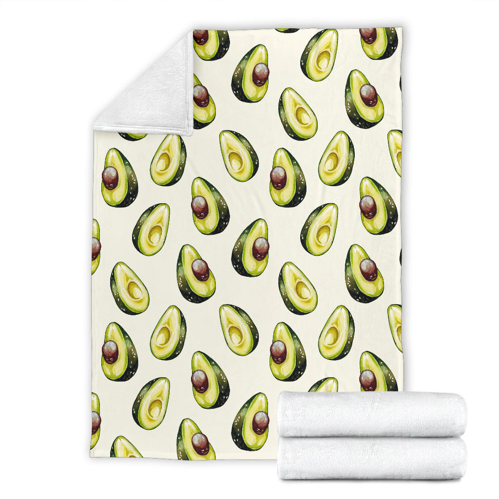 Avocado Pattern Print Design 01 Premium Blanket