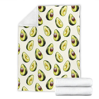 Avocado Pattern Print Design 01 Premium Blanket