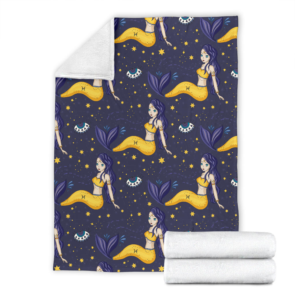 Pisces Pattern Print Design A04 Premium Blanket