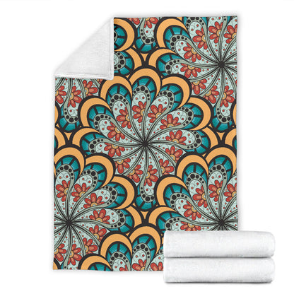 Mandala Pattern Print Design 01 Premium Blanket