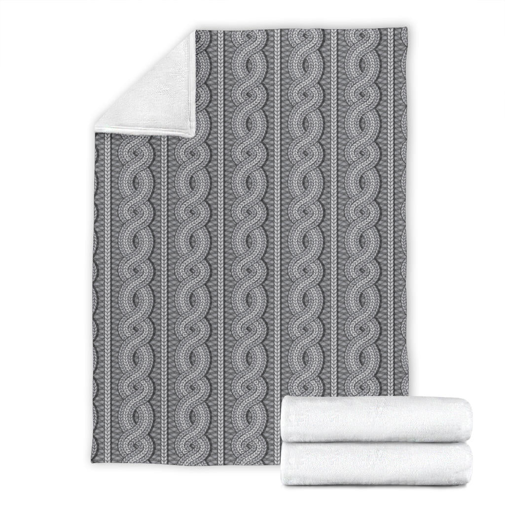 Cable Knit Pattern Print Design 01 Premium Blanket