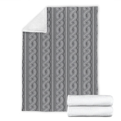 Cable Knit Pattern Print Design 01 Premium Blanket