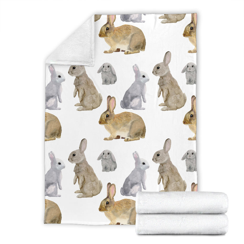 Rabbit Pattern Print Design 02 Premium Blanket