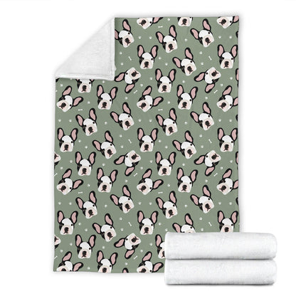 Boston Terrier Pattern Print Design 05 Premium Blanket
