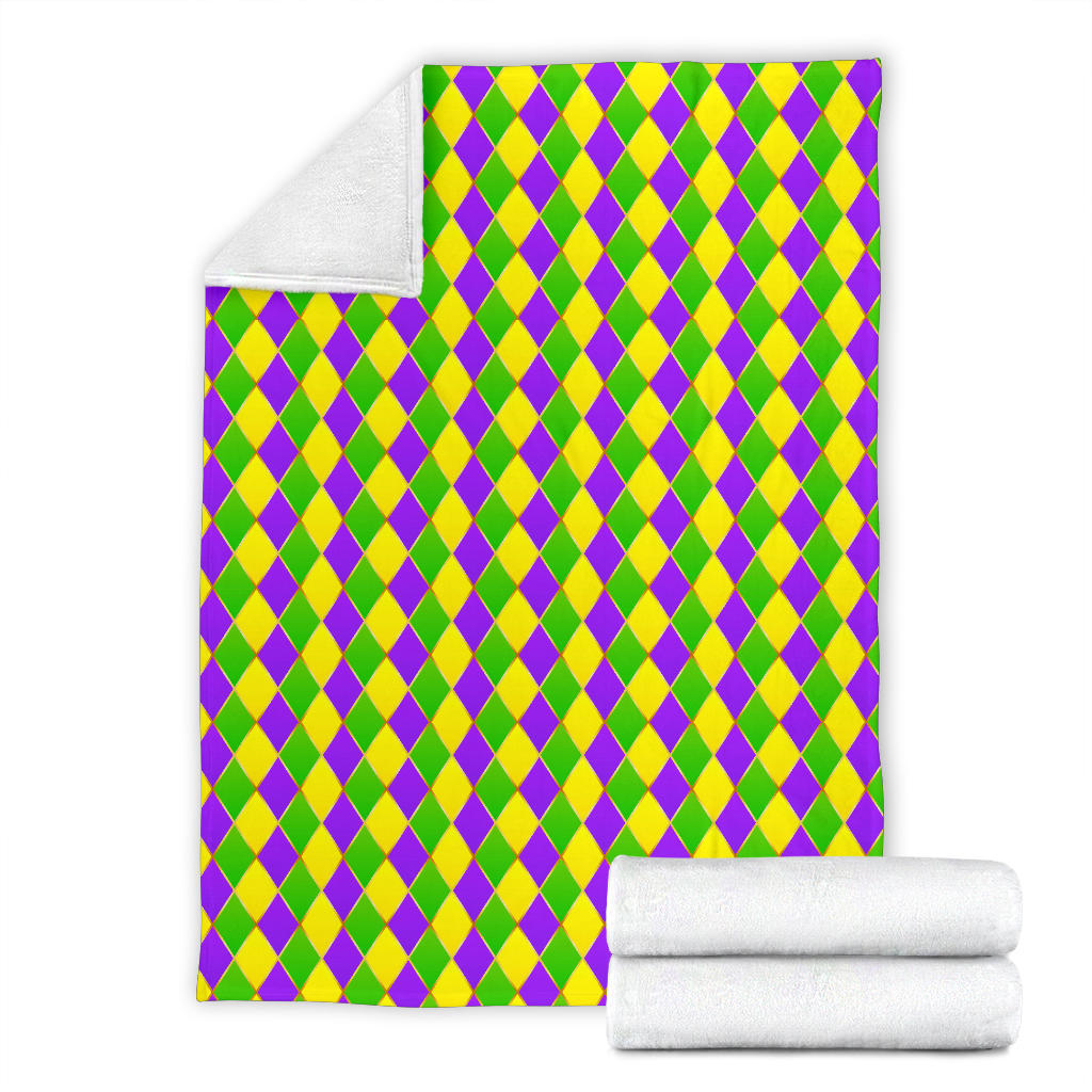 Mardi Gras Pattern Print Design 01 Premium Blanket