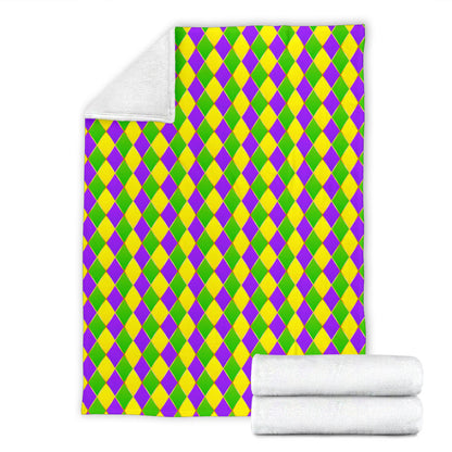 Mardi Gras Pattern Print Design 01 Premium Blanket