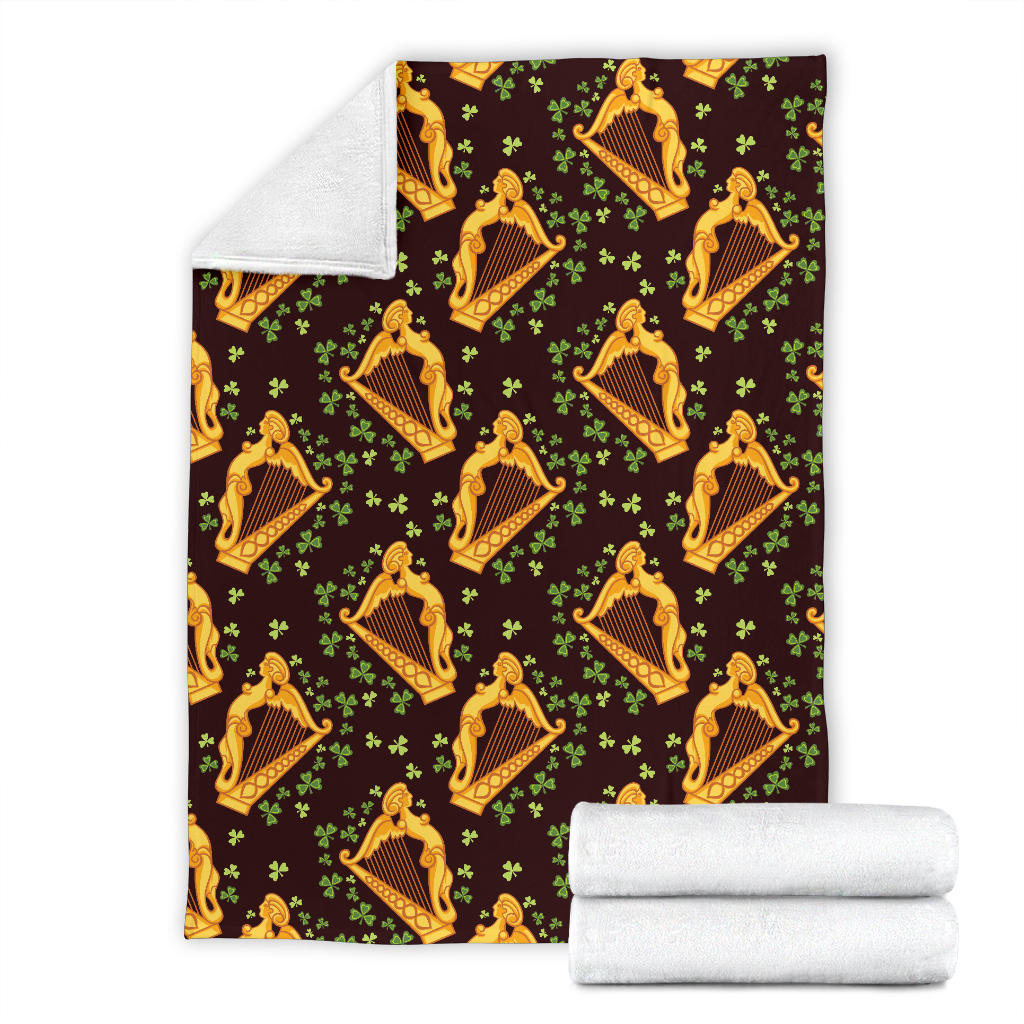 Harp Pattern Print Design 02 Premium Blanket