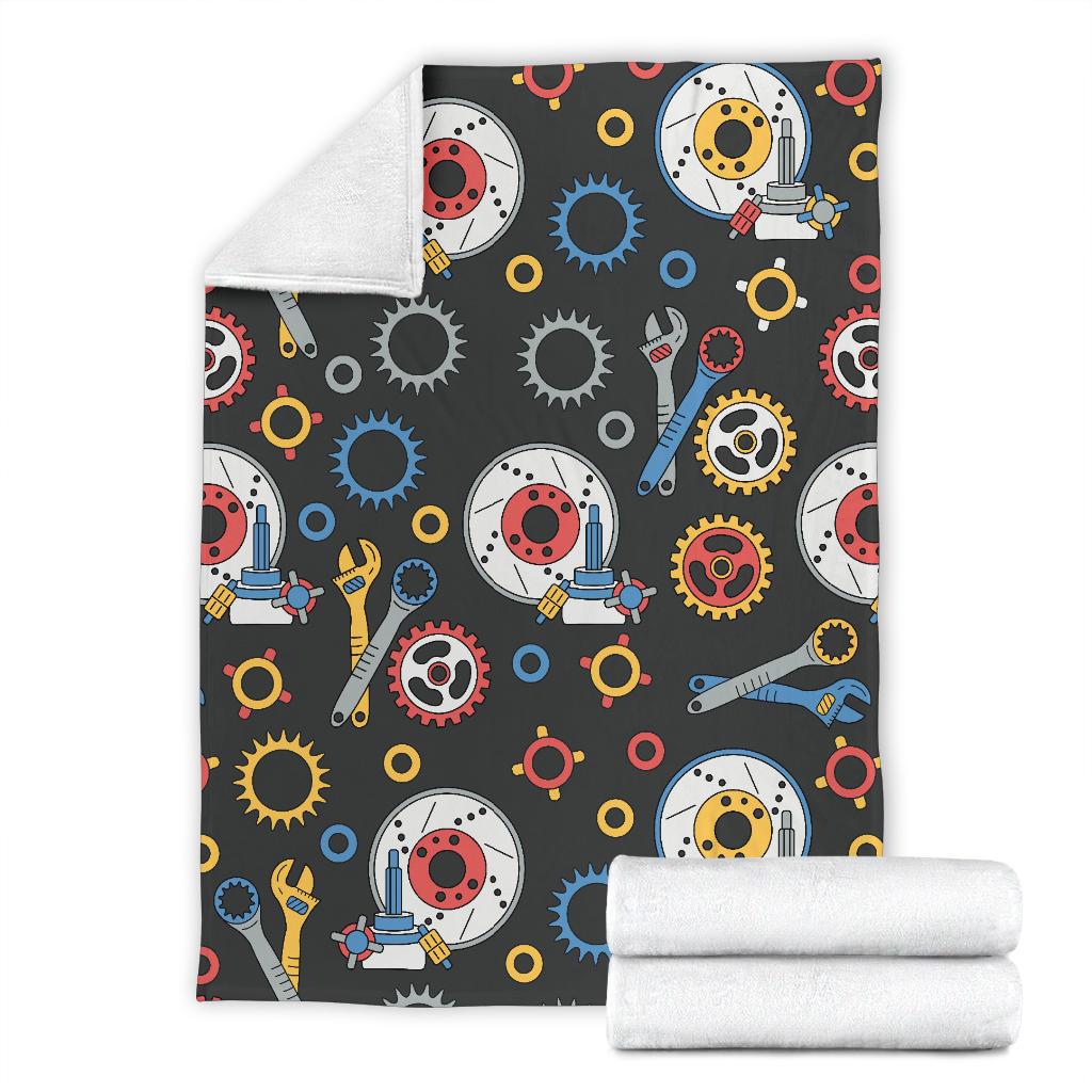 Mechanic Pattern Print Design 01 Premium Blanket