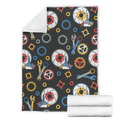 Mechanic Pattern Print Design 01 Premium Blanket