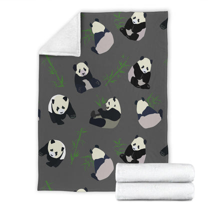 Panda Pattern Print Design A06 Premium Blanket