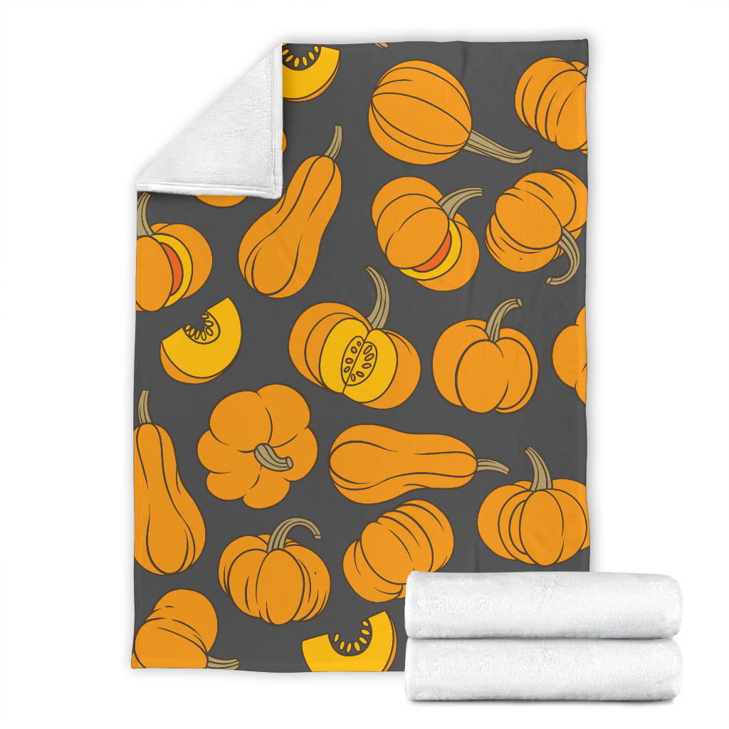 Pumpkin Pattern Print Design A03 Premium Blanket