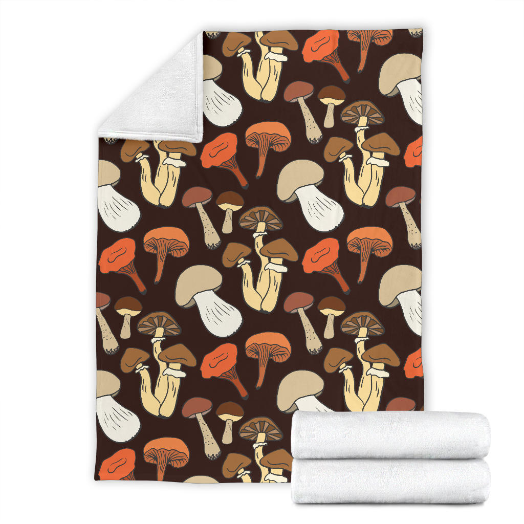 Mushroom Pattern Print Design A05 Premium Blanket