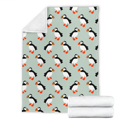 Puffin Pattern Print Design A03 Premium Blanket