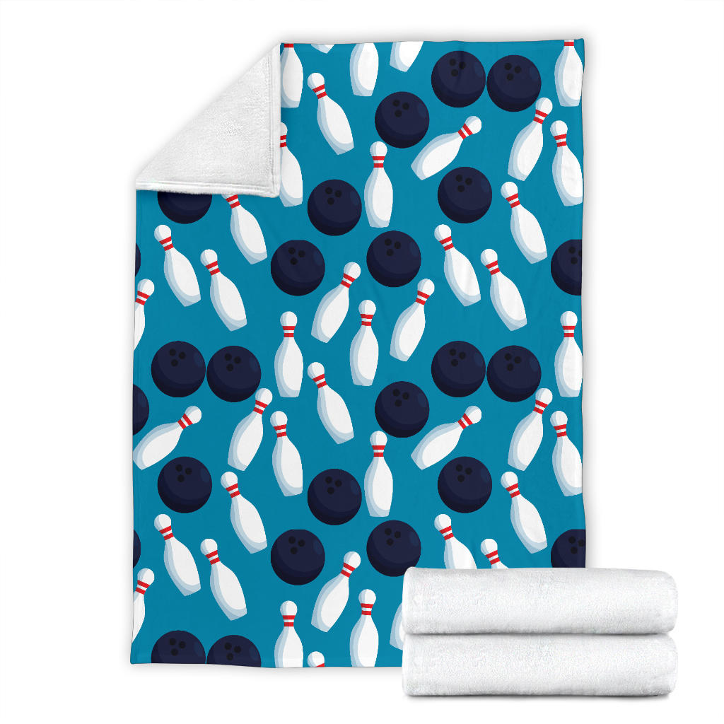 Bowling Pin Pattern Print Design 010 Premium Blanket