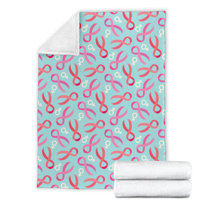 Breast cancer Pattern Print Design 03 Premium Blanket