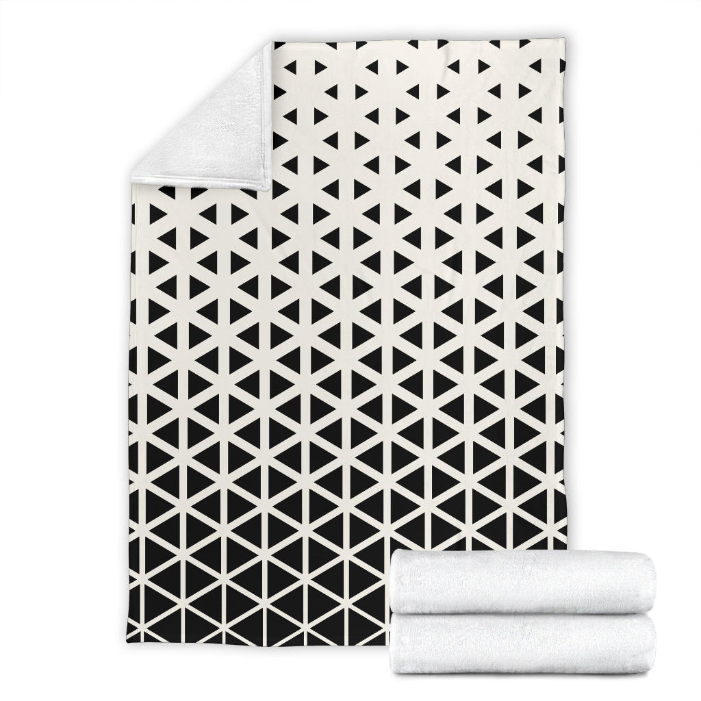 Geometric Black White Pattern Print Design 03 Premium Blanket