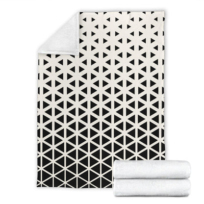 Geometric Black White Pattern Print Design 03 Premium Blanket