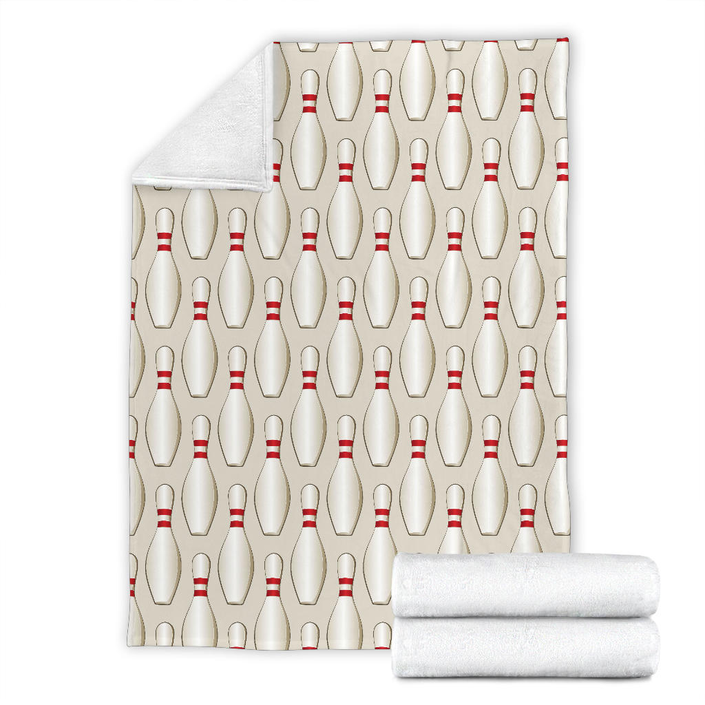 Bowling Pin Pattern Print Design 01 Premium Blanket