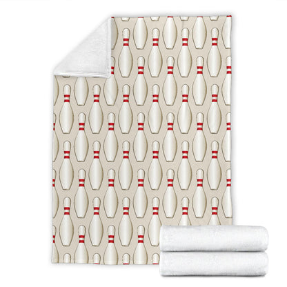 Bowling Pin Pattern Print Design 01 Premium Blanket