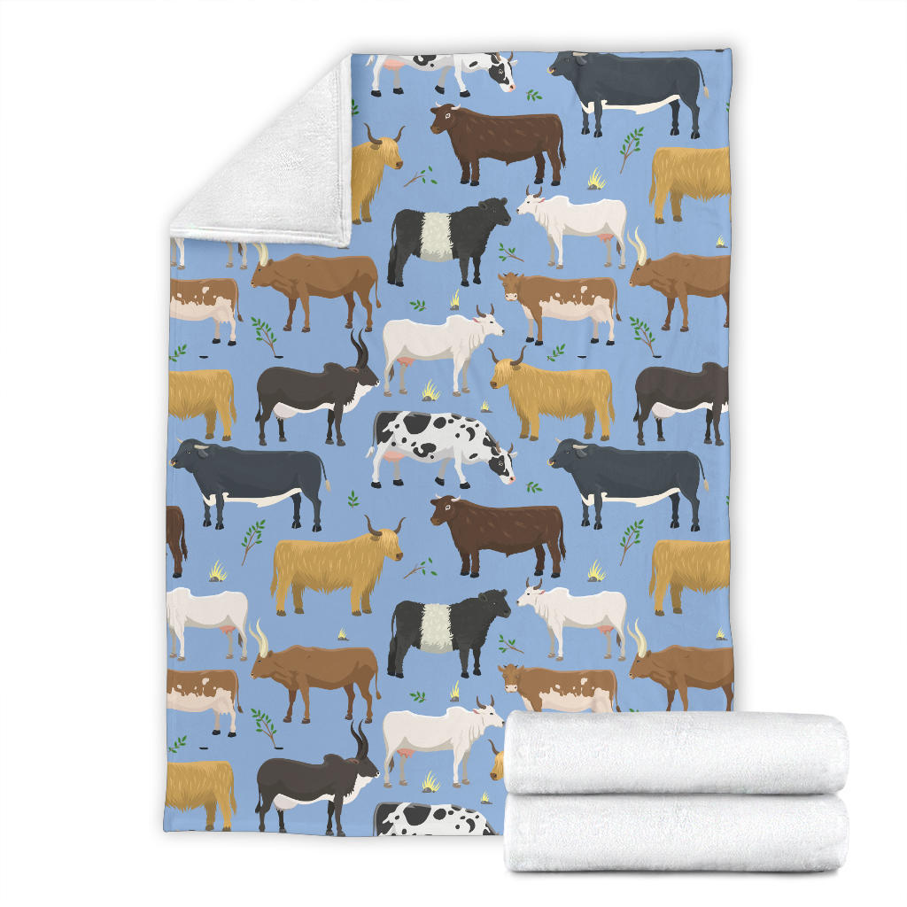 Cattle Pattern Print Design 02 Premium Blanket