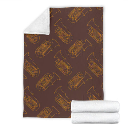Tuba Pattern Print Design 02 Premium Blanket