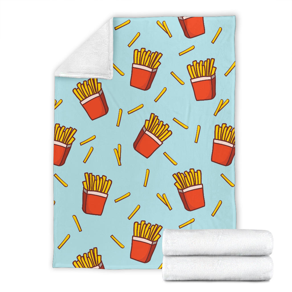 French Fried Pattern Print Design 02 Premium Blanket