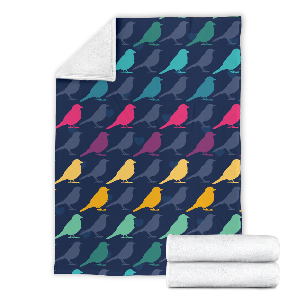 Birds Pattern Print Design 01 Premium Blanket