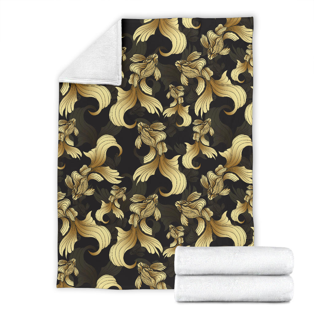 Goldfish Pattern Print Design 02 Premium Blanket