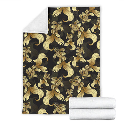 Goldfish Pattern Print Design 02 Premium Blanket