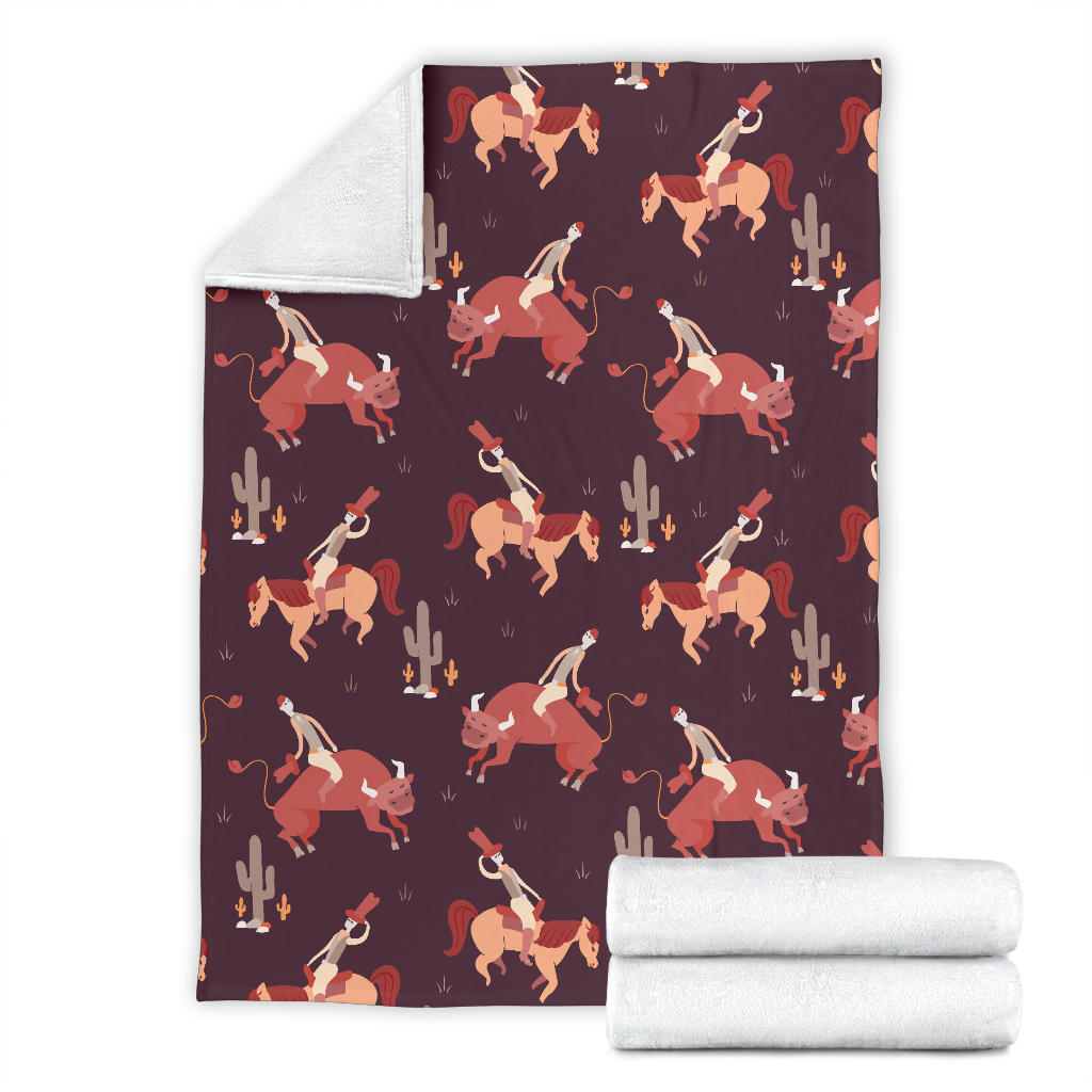 Rodeo Pattern Print Design A01 Premium Blanket
