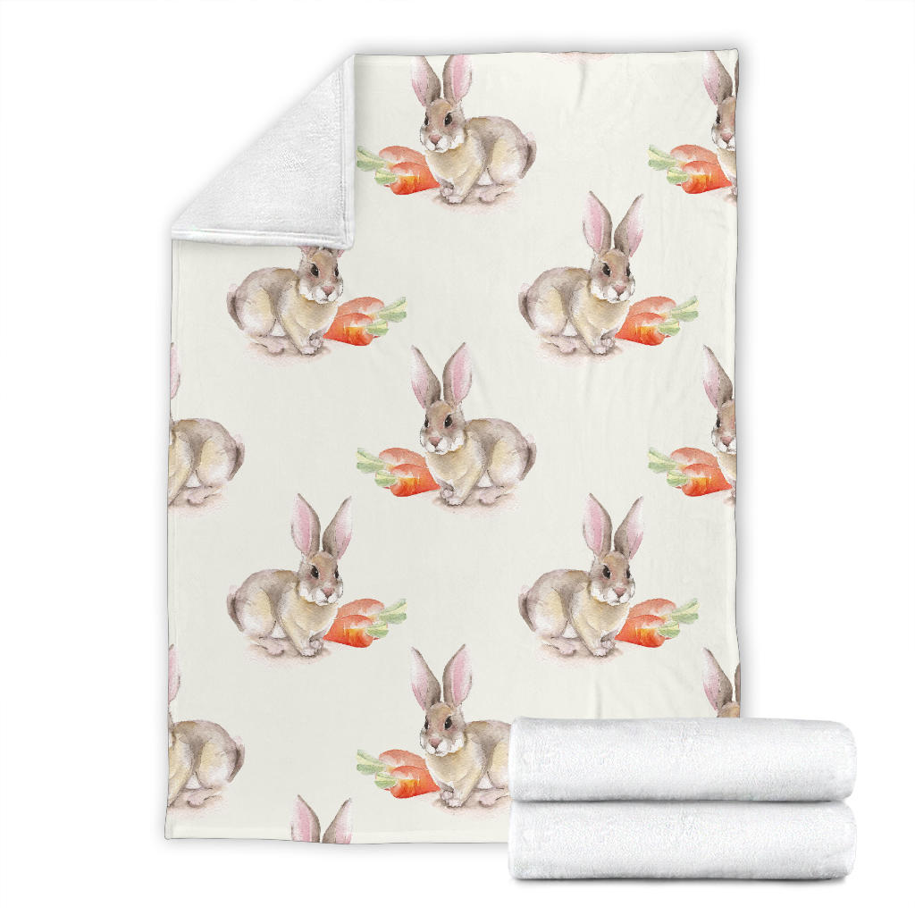 Rabbit Pattern Print Design 01 Premium Blanket