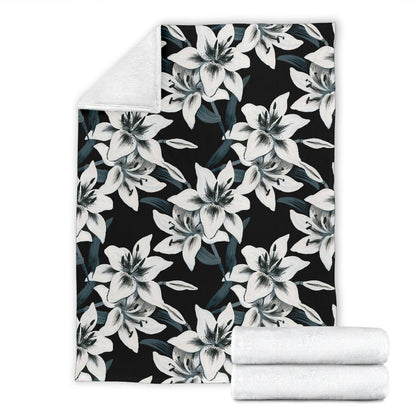Lily Pattern Print Design 03 Premium Blanket