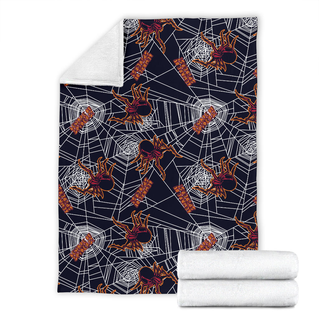 Tarantula Spiderwebs Pattern Print Design 01 Premium Blanket