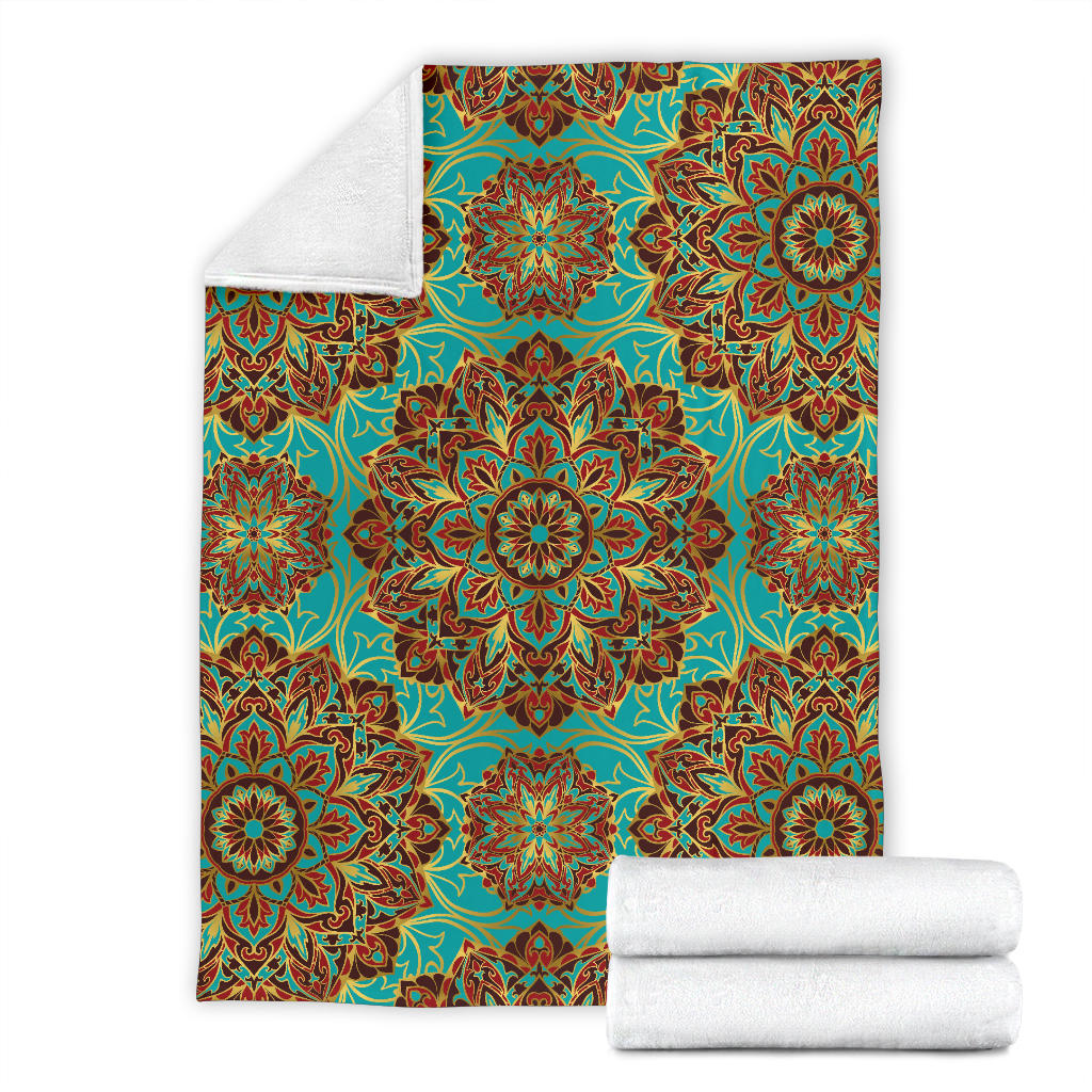 Medallion Pattern Print Design 02 Premium Blanket