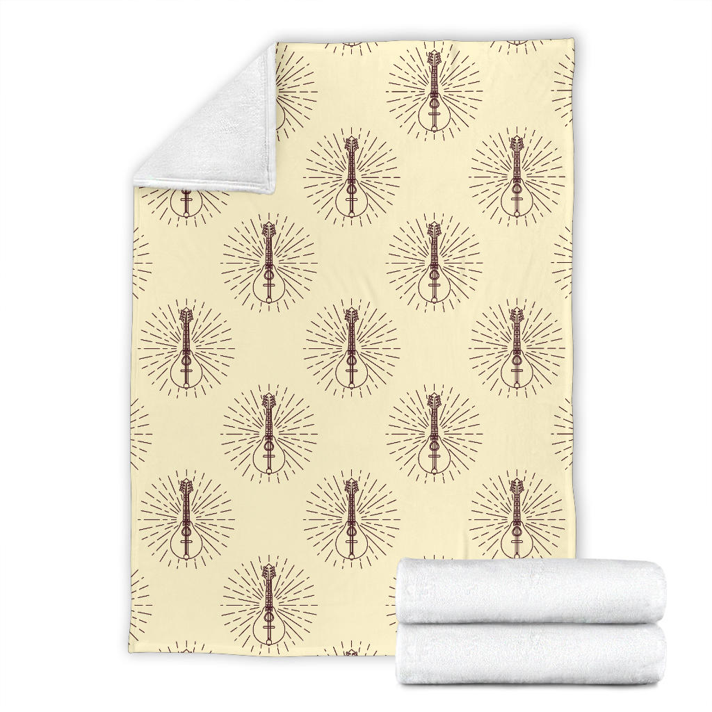 Mandolin Pattern Print Design 02 Premium Blanket