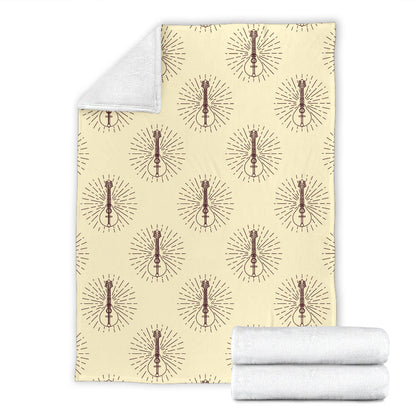 Mandolin Pattern Print Design 02 Premium Blanket