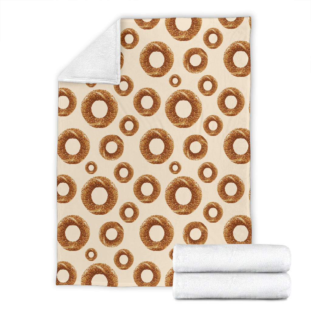 Bagel Pattern Print Design 01 Premium Blanket