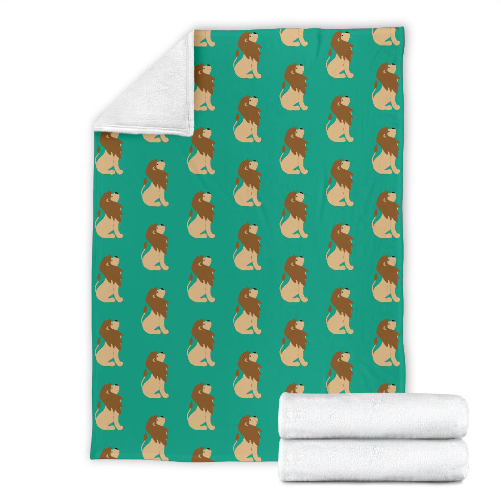 Lion Pattern Print Design 02 Premium Blanket