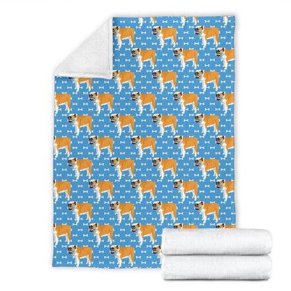 Bulldogs Pattern Print Design 06 Premium Blanket