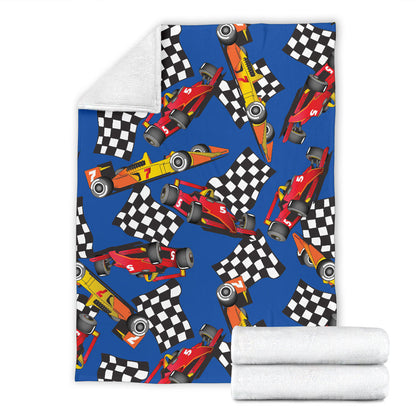 Racing Pattern Print Design A01 Premium Blanket