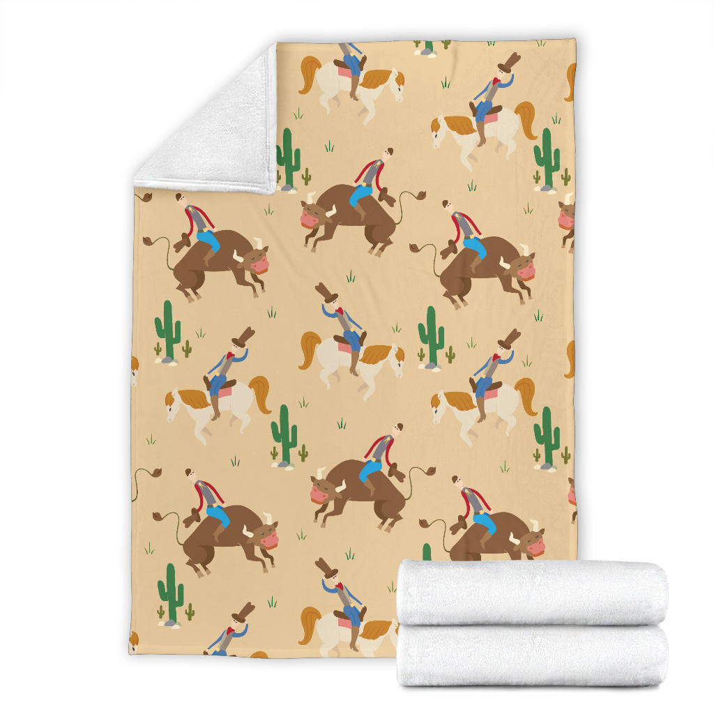 Rodeo Pattern Print Design A02 Premium Blanket